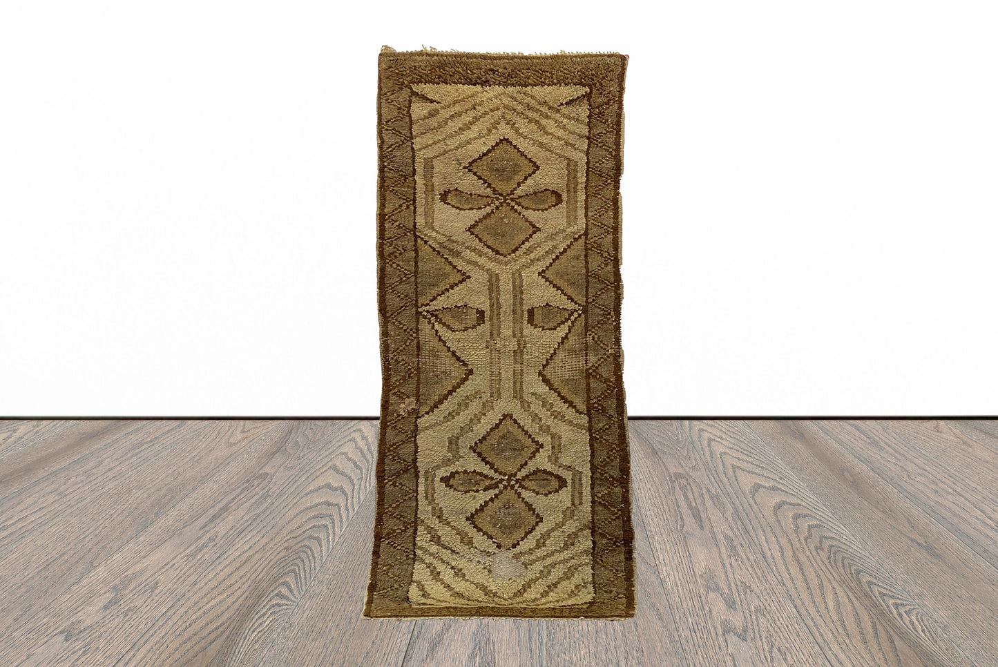 3x6 Moroccan Vintage Wool Rug Runner.