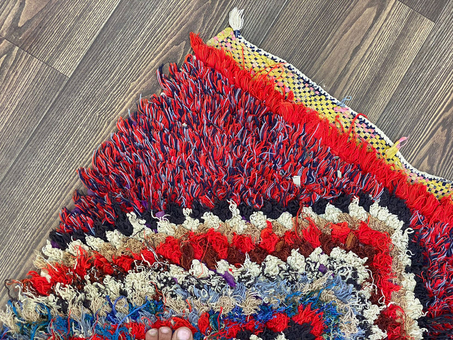 2x7 Berber Colorful Runner Rug.