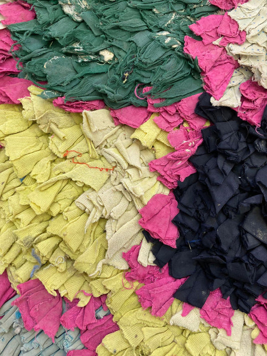 8x2 Feet Vintage Diamond Boucherouite Rug Runner.