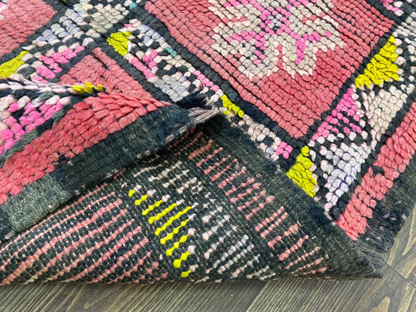 3x9 Berber Faded red Rugs, Vintage Moroccan grid runner Rug.