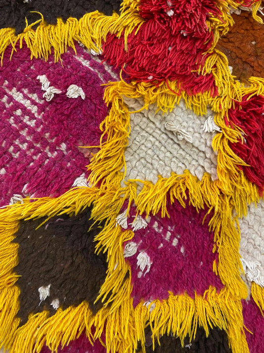 7x3 Feet Berber Diamond Runner Rug.