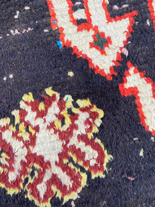 5x3 Feet Colorful Vintage Moroccan Tribal Rug.