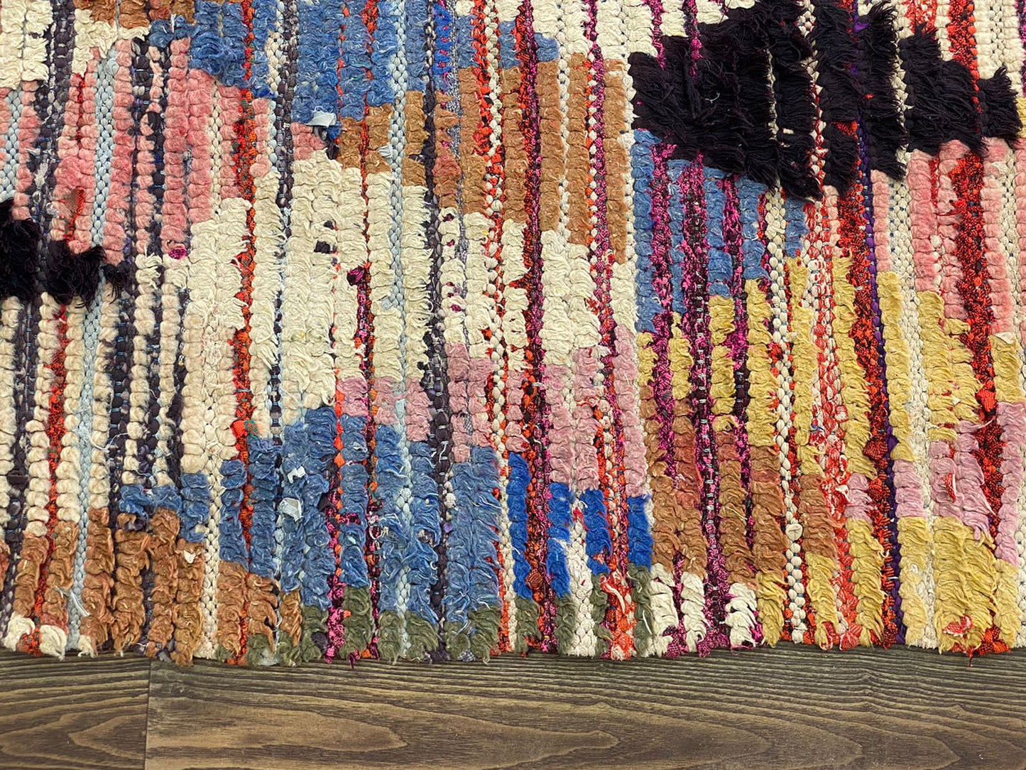 4x8 Unique Diamond vintage runner rug.