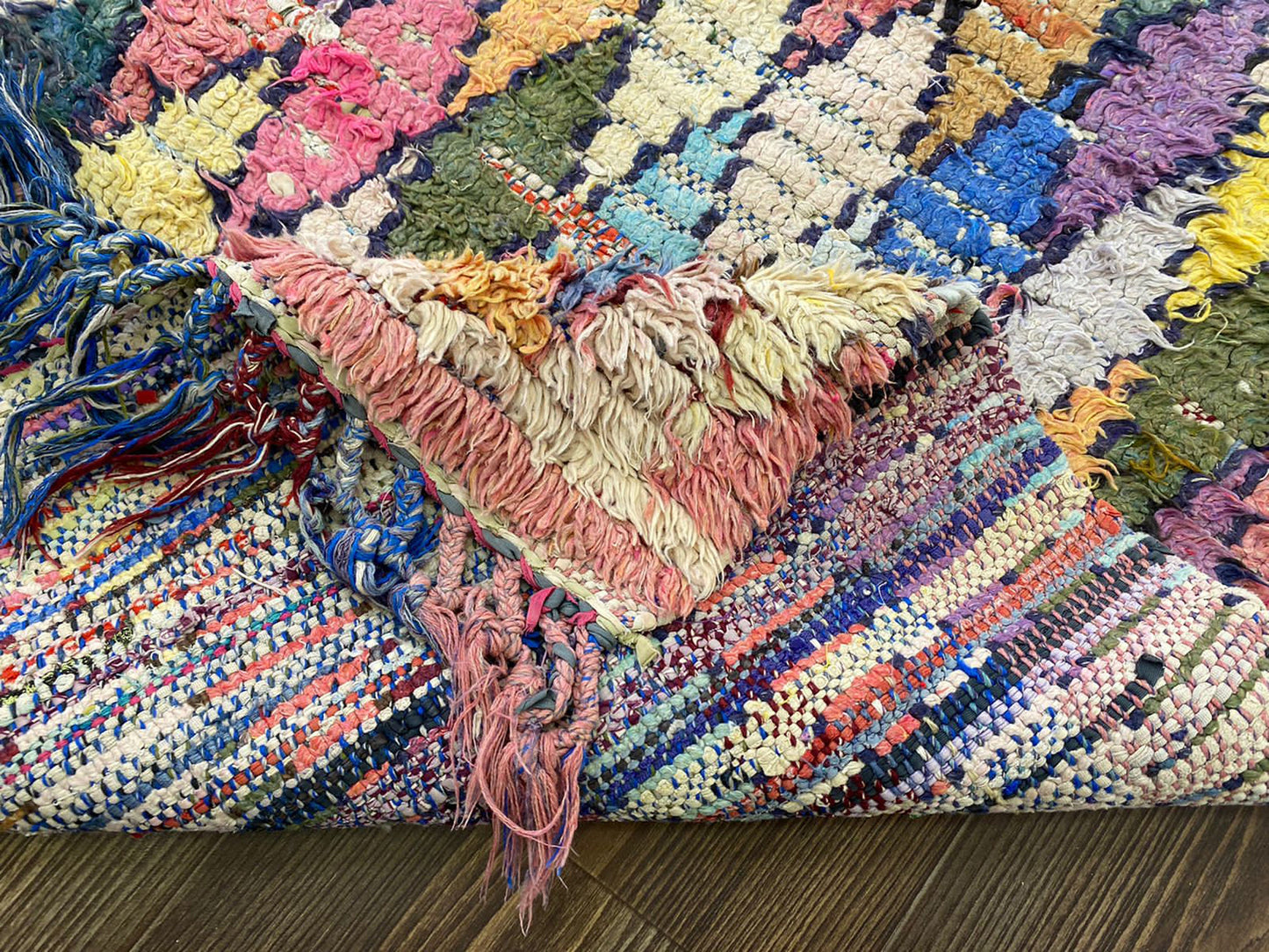Morrocan narrow Rugs, 2x8 Vintage Diamond Colorful Runner Rug.