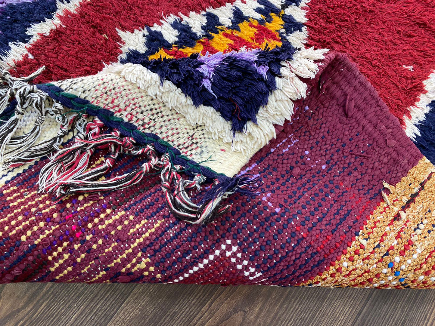 3x6 Vintage Berber Moroccan Runner Rug.