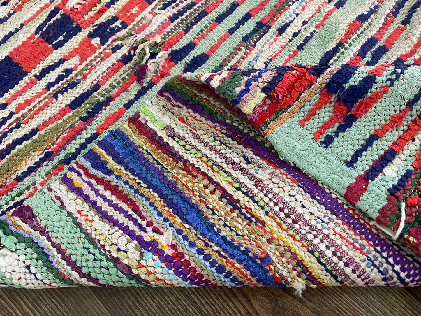 6x4 Checkered Vintage Moroccan Area Rug.