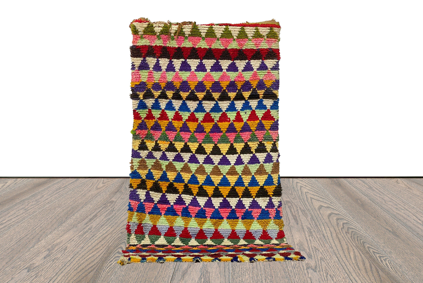 Morrocan Extra narrow runner Rugs, 2x5 Vintage colored Diamond small Rug.