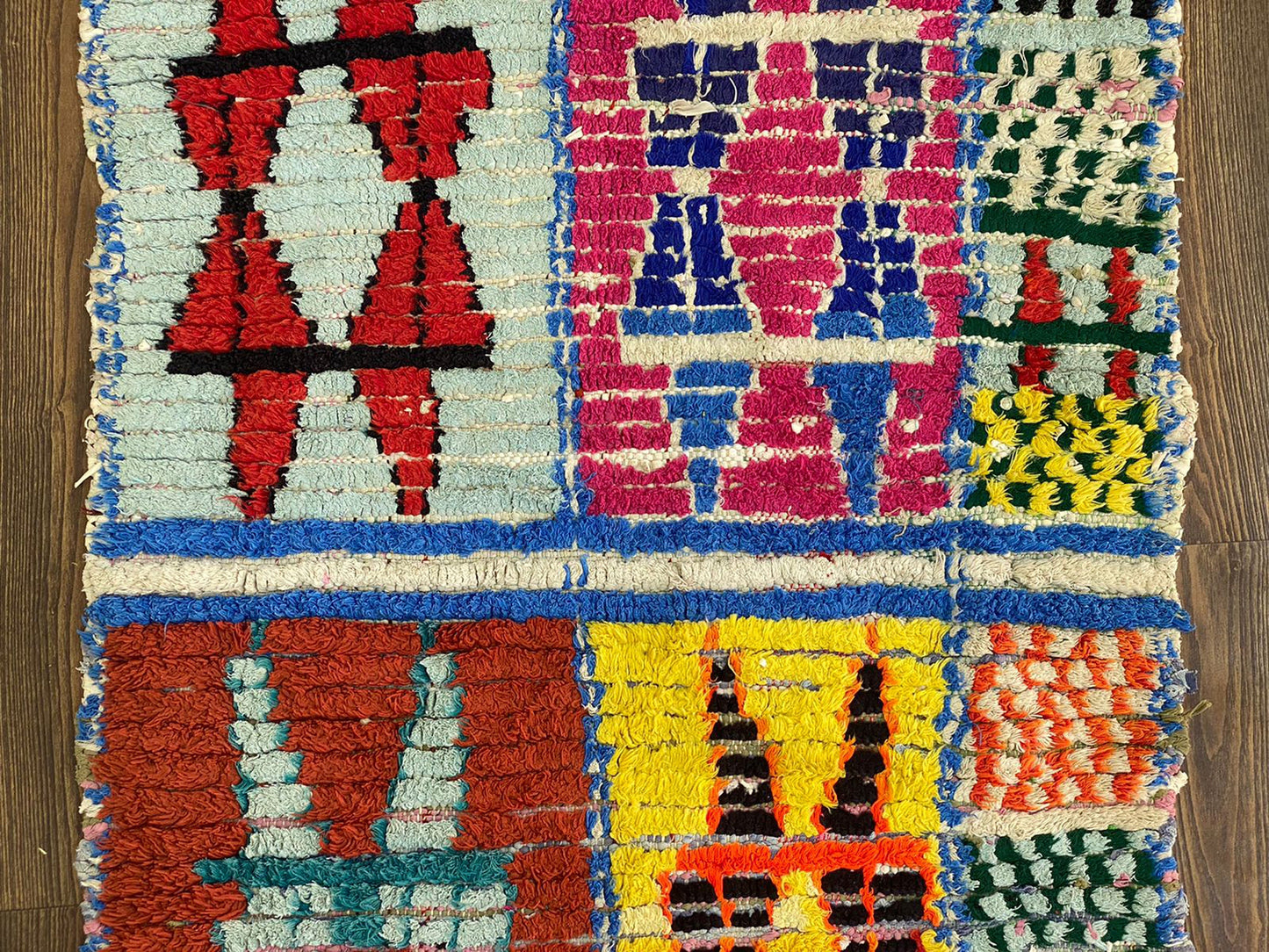 8x3 Moroccan Azilal Vintage Runner Rug.