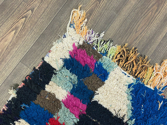 Petit tapis de couloir berbère marocain 2x5.