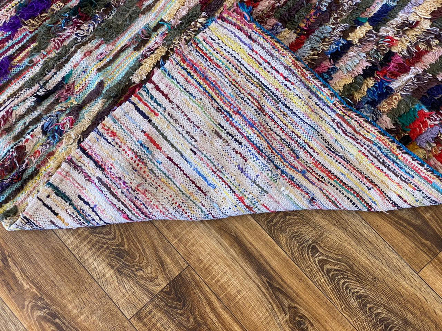 Colorful Shag Rugs 4x9, Moroccan Vintage Berber area Rug.