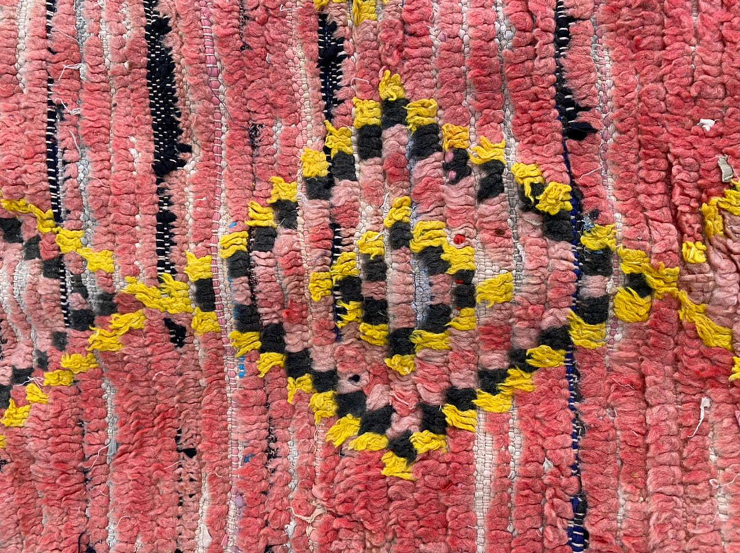 Faded Pink runner Rugs 3x8, Vintage Moroccan woolen Berber Rug.