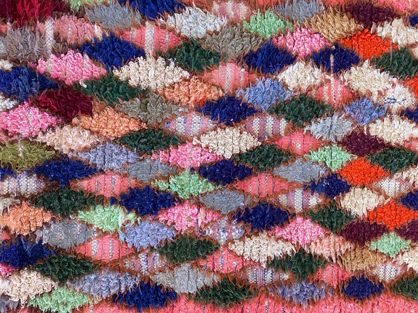 2x9 Diamond Vintage Moroccan Colorful Narrow Runner Rug.