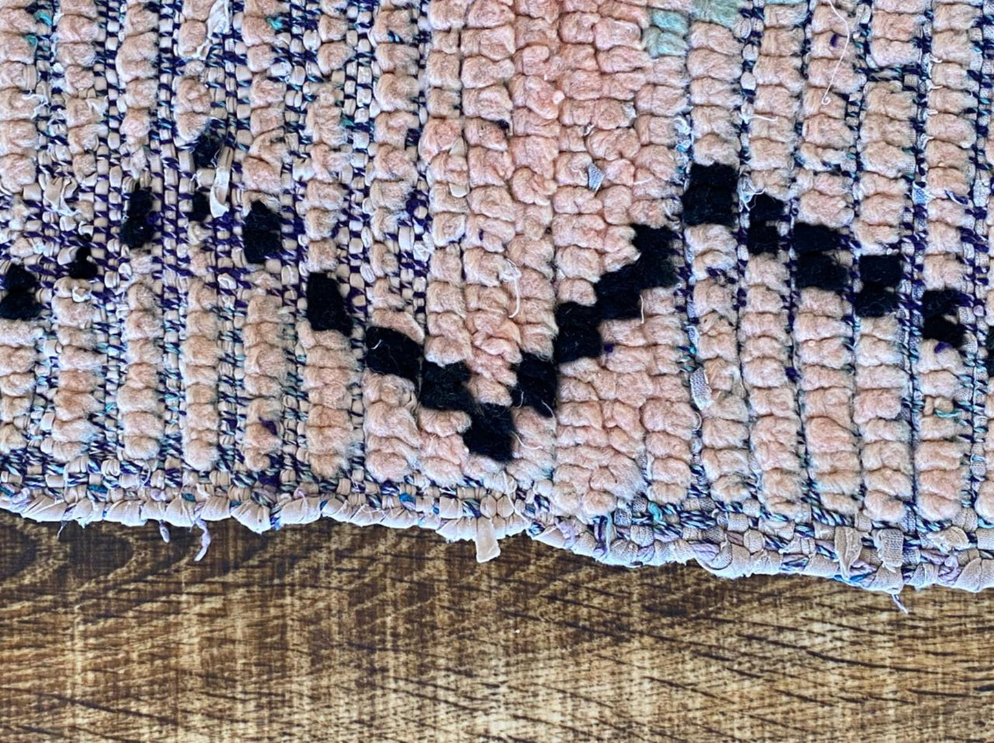 Abstract Faded Morocco Rugs, 4x7 Large Vintage Flatweave area Rug.