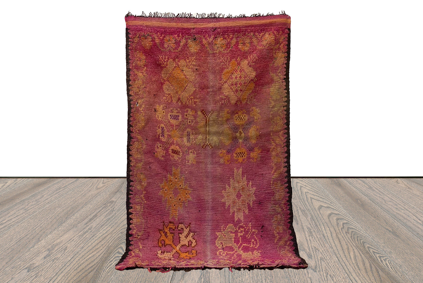 4x6 Boujaad Moroccan colorful area Rug, Berber Tribal Vintage Rugs.