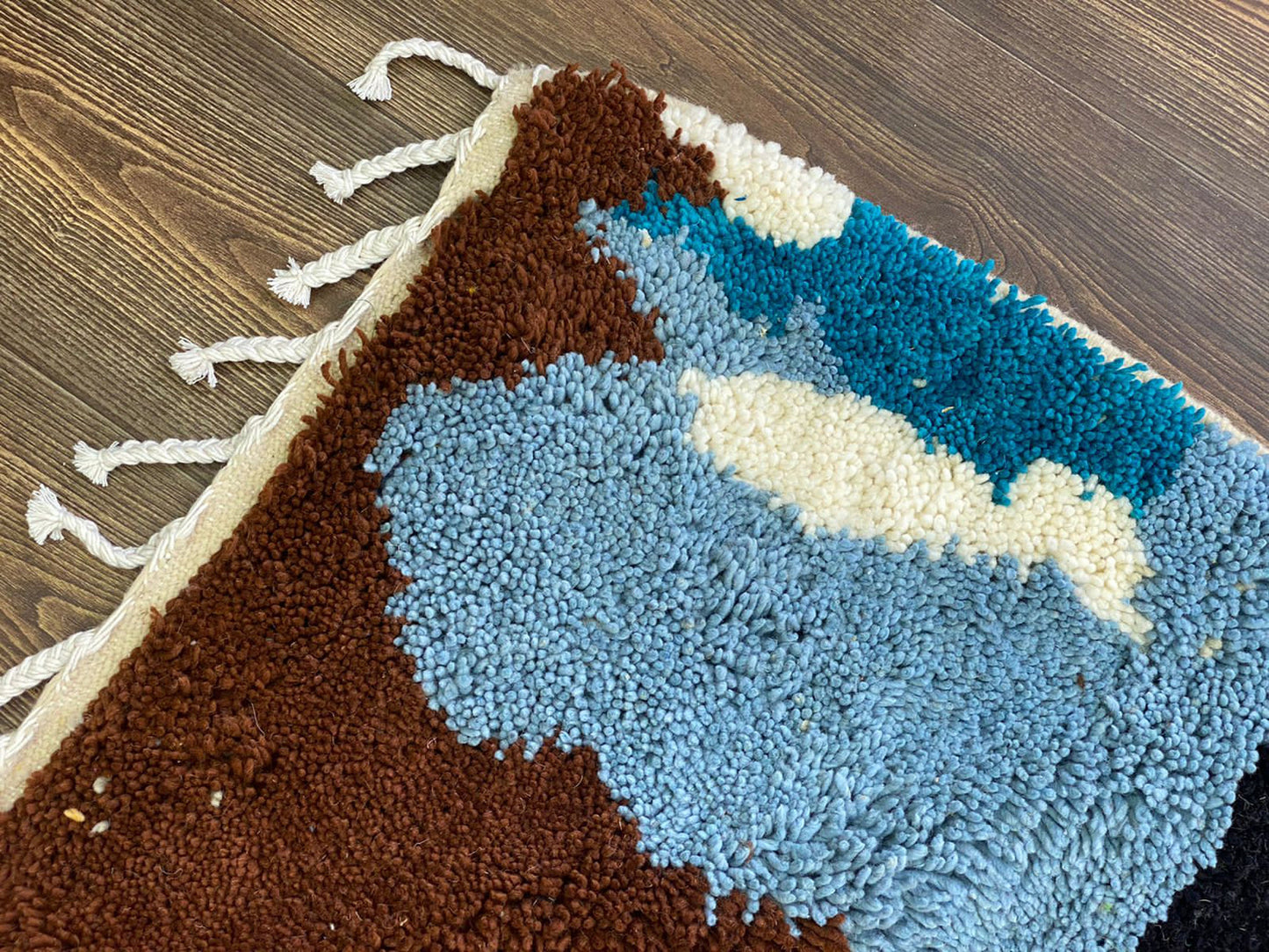 Abstract Art Rug, 8x5 Moroccan Soft Area Rug