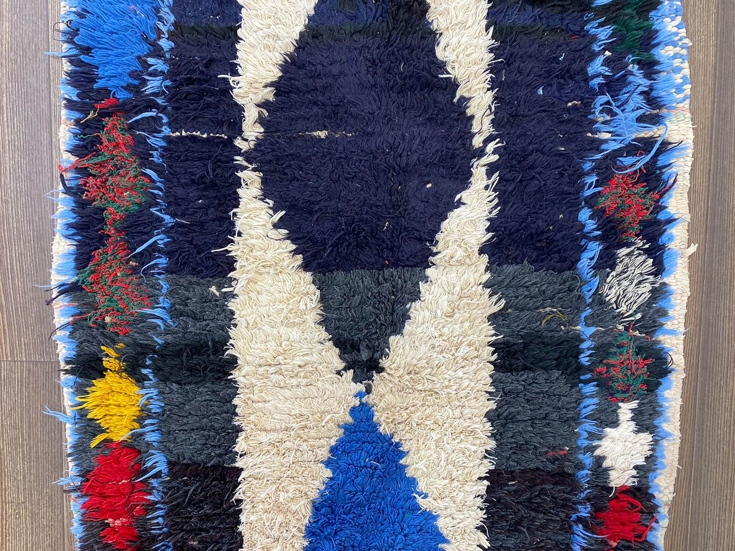 2x8 Feet Berber Moroccan Colorful Vintage Runner Rug.