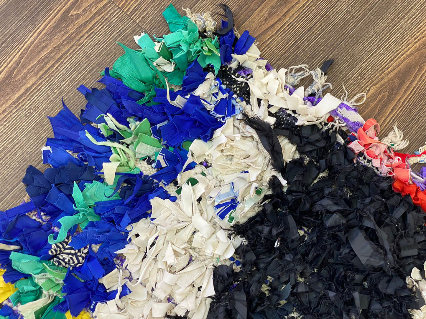 9x3 Feet Colorful Boucherouite Moroccan Rug Runner.