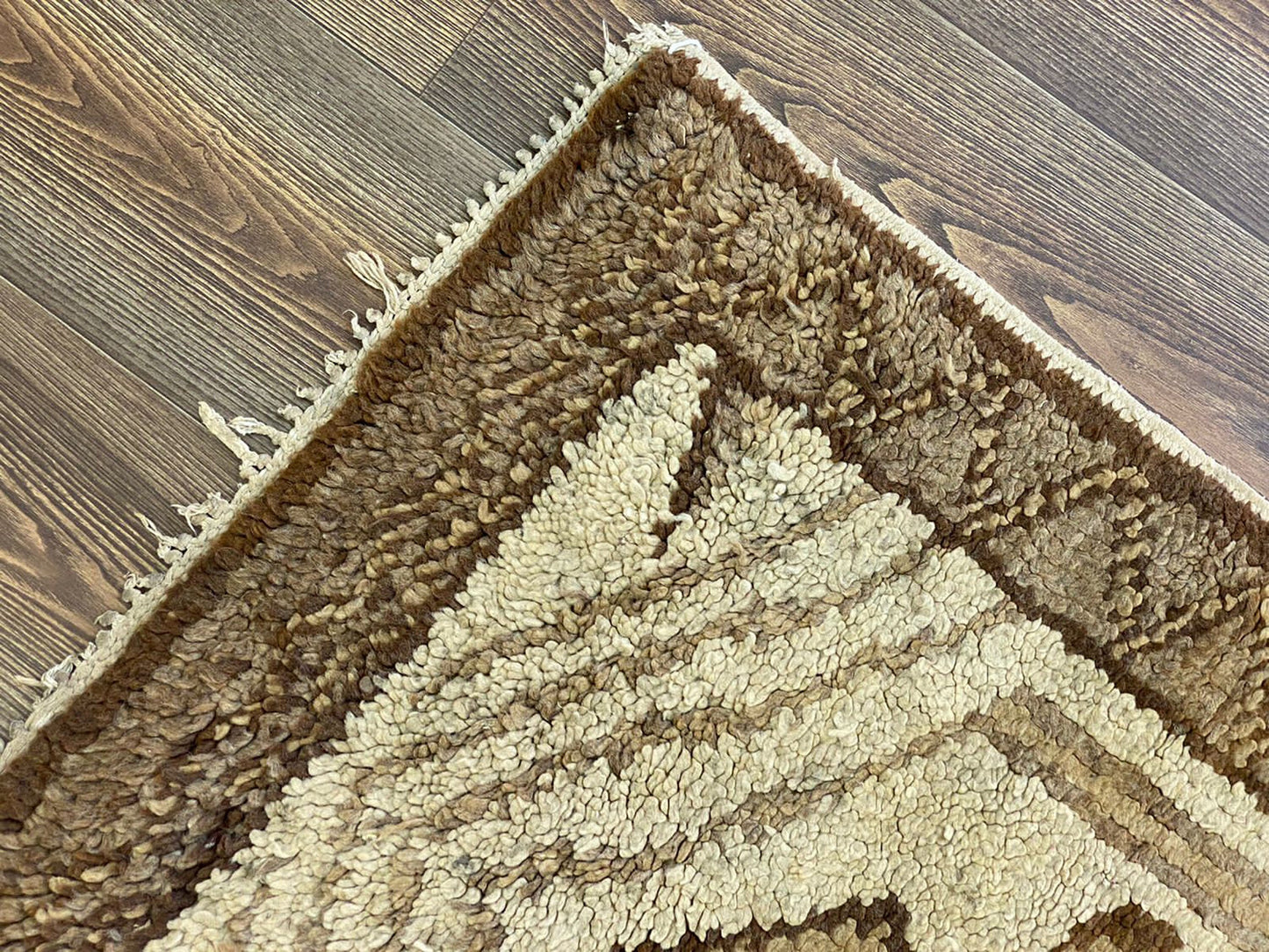 3x6 Moroccan Vintage Wool Rug Runner.