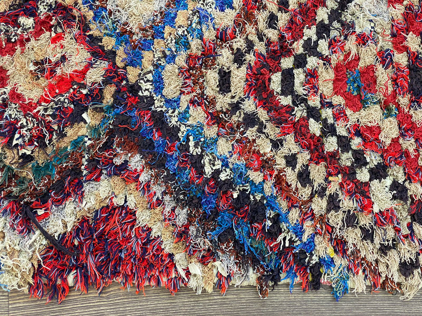 2x7 Berber Colorful Runner Rug.