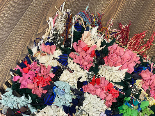 Tapis de couloir Boucherouite Squire vintage 2x9 pieds.