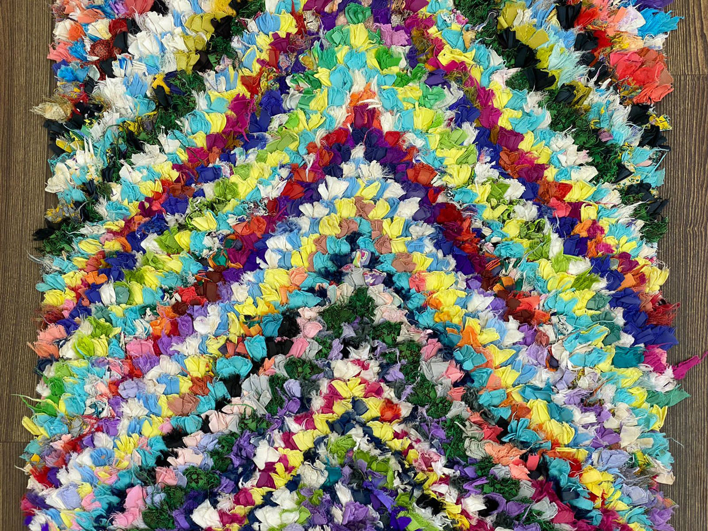 Boucherouite Vintage colorful narrow runner Rugs, 3x9 Moroccan checker chevron Rug.