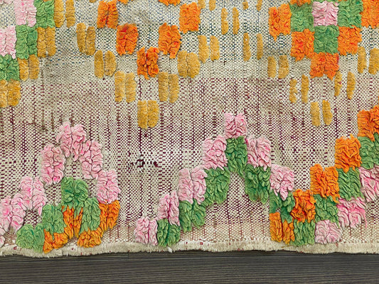 3x8 Feet Vintage Moroccan Tribal Runner Rug.