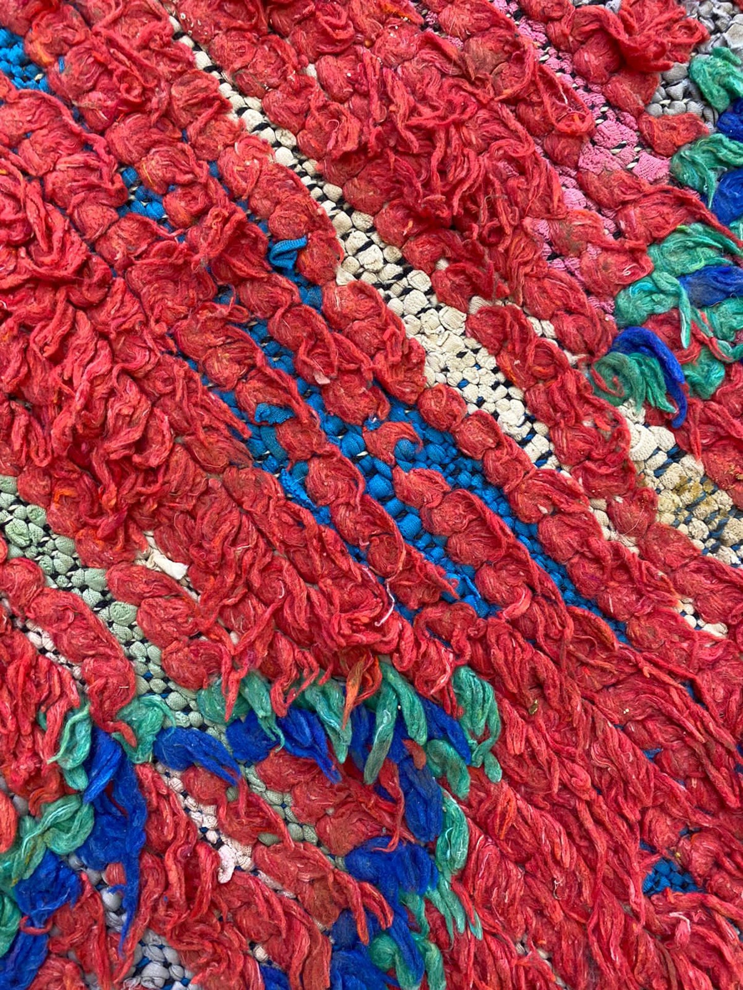 4x9 Feet Moroccan Vintage Red Area Rug.