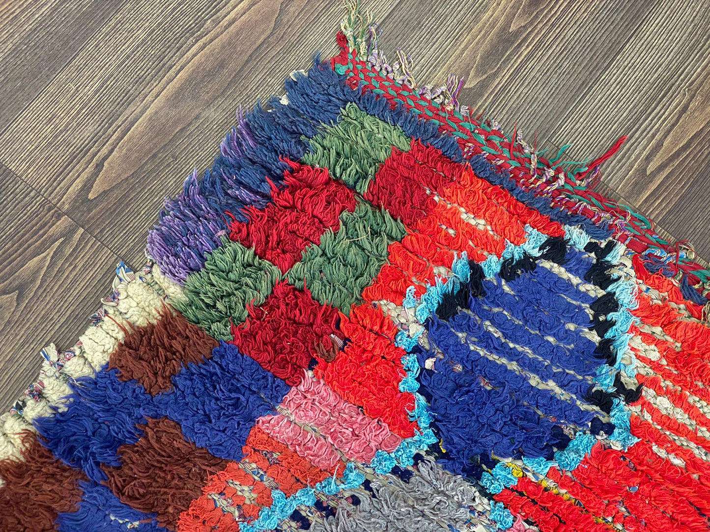3x7 Feet Colorful Berber Tribal Runner Rug.