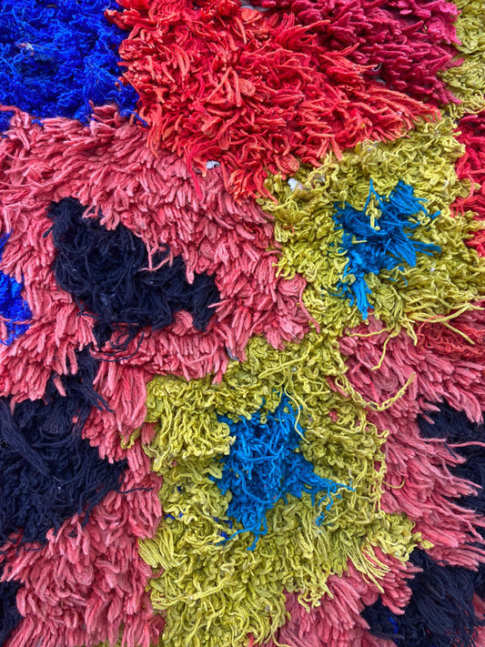 7x3 Feet Berber Moroccan Colorful Runner Rug.