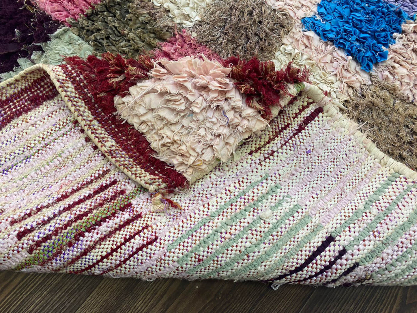 Tapis de couloir étroit tribal Boucherouite Squire 2x8.