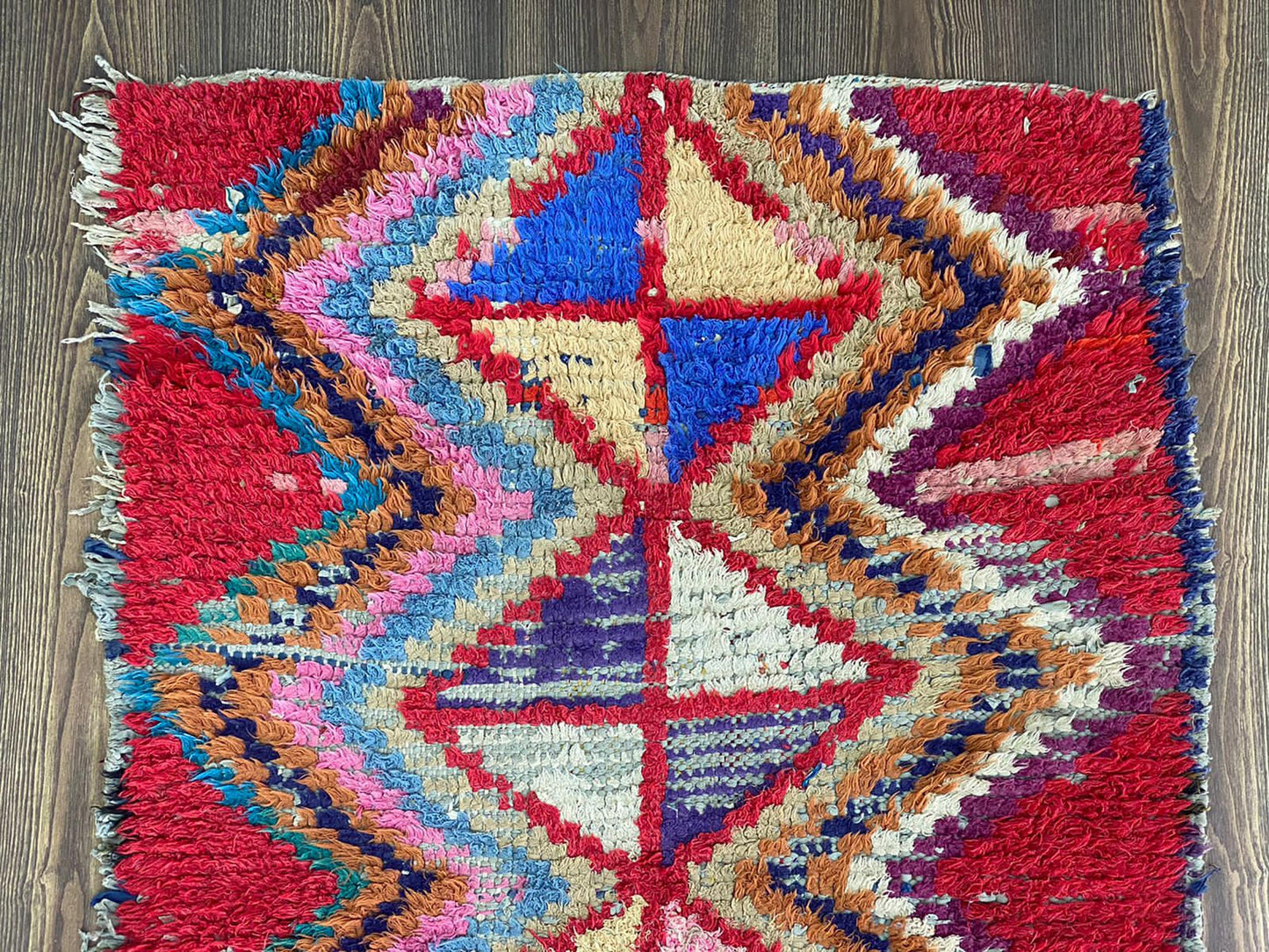 2x9 Long Colorful Moroccan Berber Rug Runner.