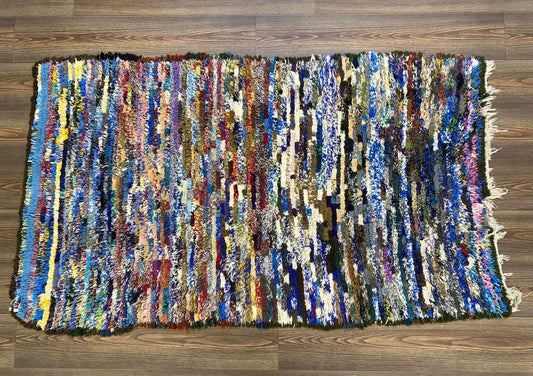 Tapis marocains tribaux tissés 3x6, petit tapis de couloir vintage coloré.