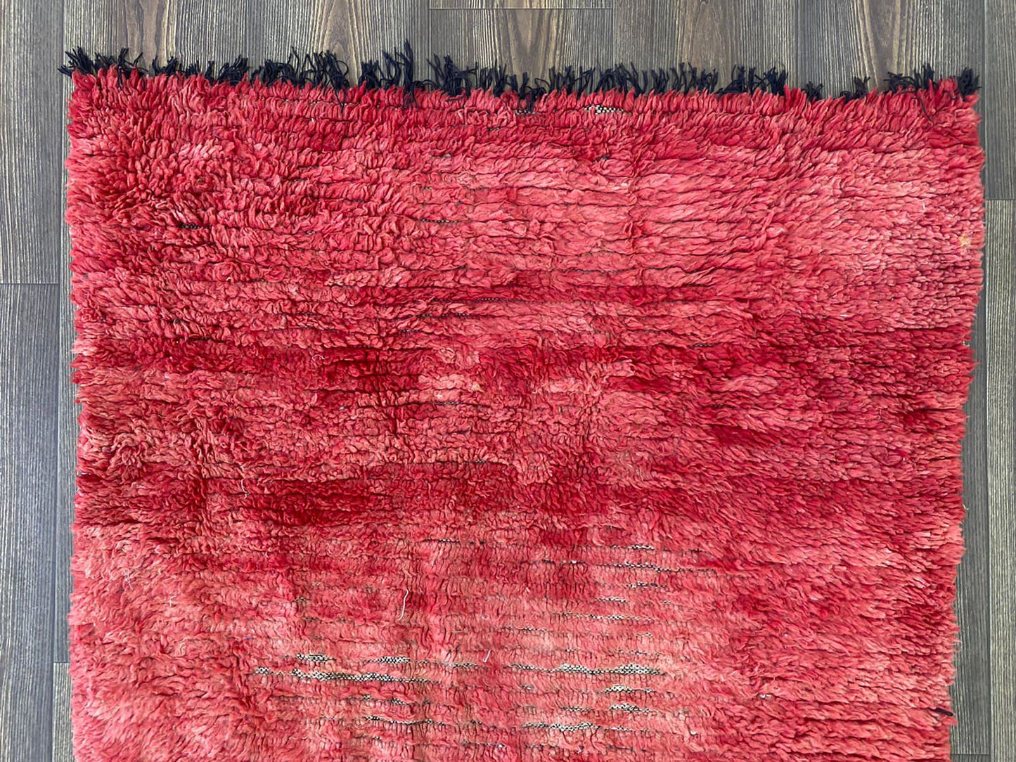 9x3 Red Berber Moroccan Runner Rug.