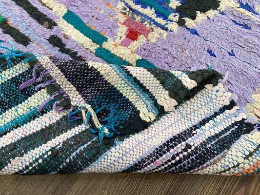 5x2 Colorful Moroccan Tribal Vintage Runner Rug.