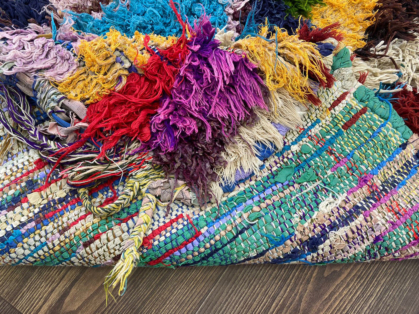 9x3 Tribal Azilal Vintage Runner Rug, Moroccan Berber Rug.