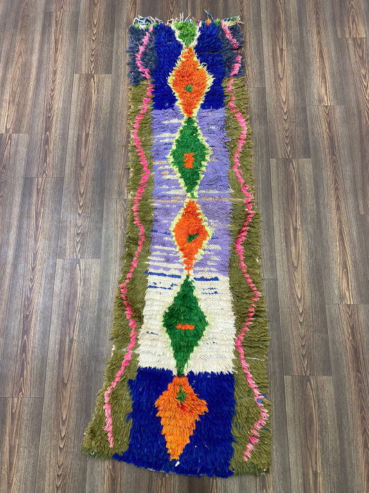 2x7 Tapis berbère étroit Azilal unique.