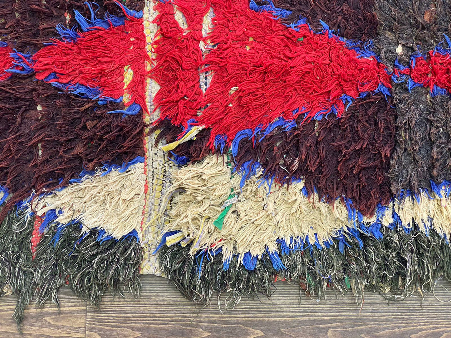 8x2 Vintage Diamond Moroccan Rug Runner.