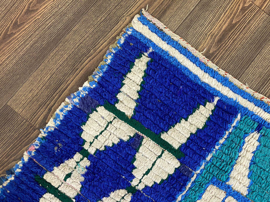 8x3 Moroccan Azilal Vintage Runner Rug.