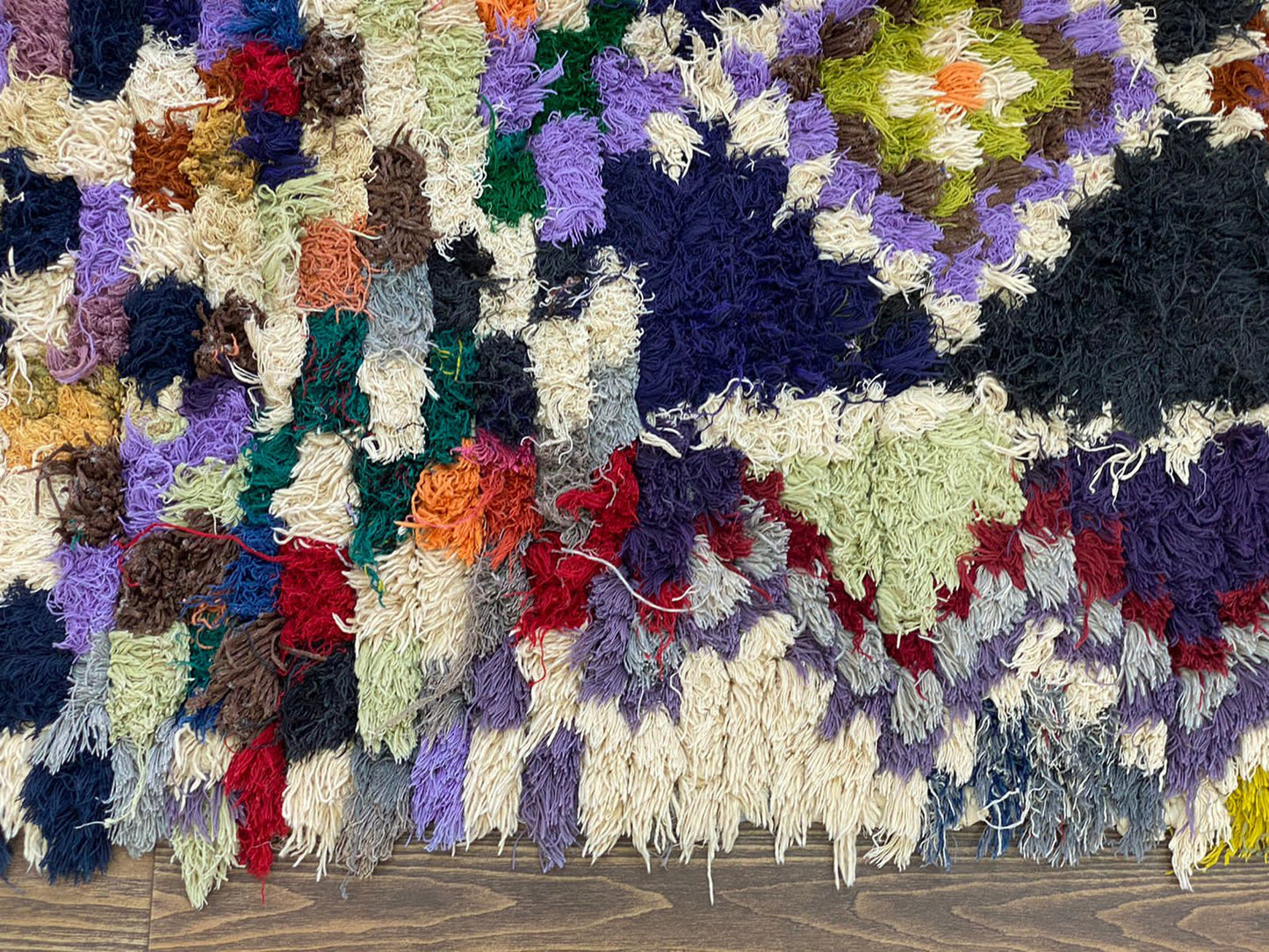 Moroccan Berber small Rug. 2x6 Small narrow runner vintage colorful Rugs.