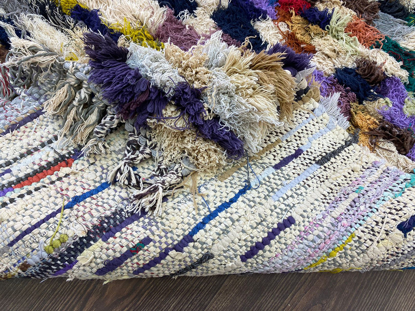 Moroccan Berber small Rug. 2x6 Small narrow runner vintage colorful Rugs.