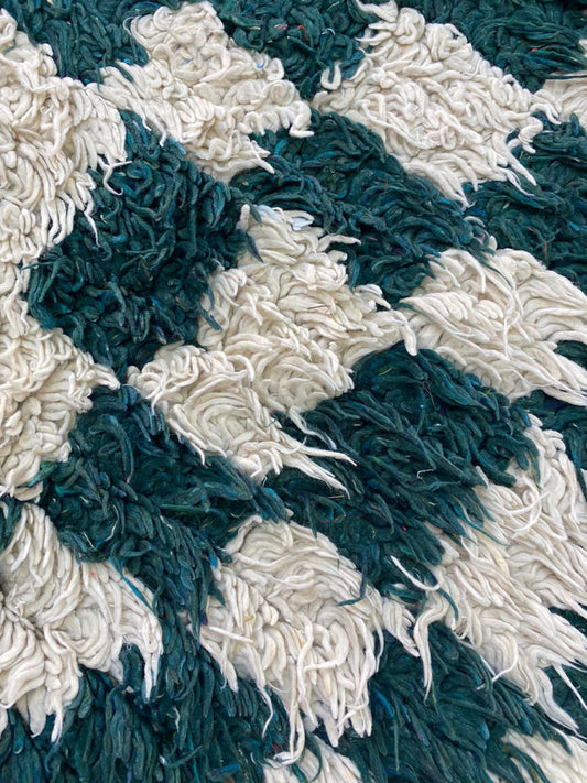 7x4 Checker Moroccan Berber area Rug.