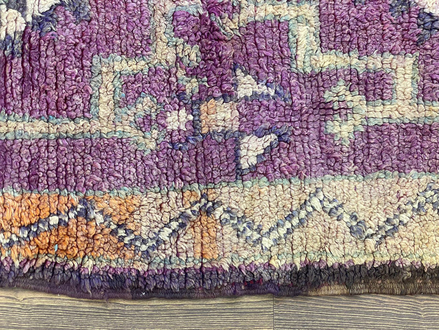 4x8 Soft Woolen Moroccan Vintage Runner Rug.