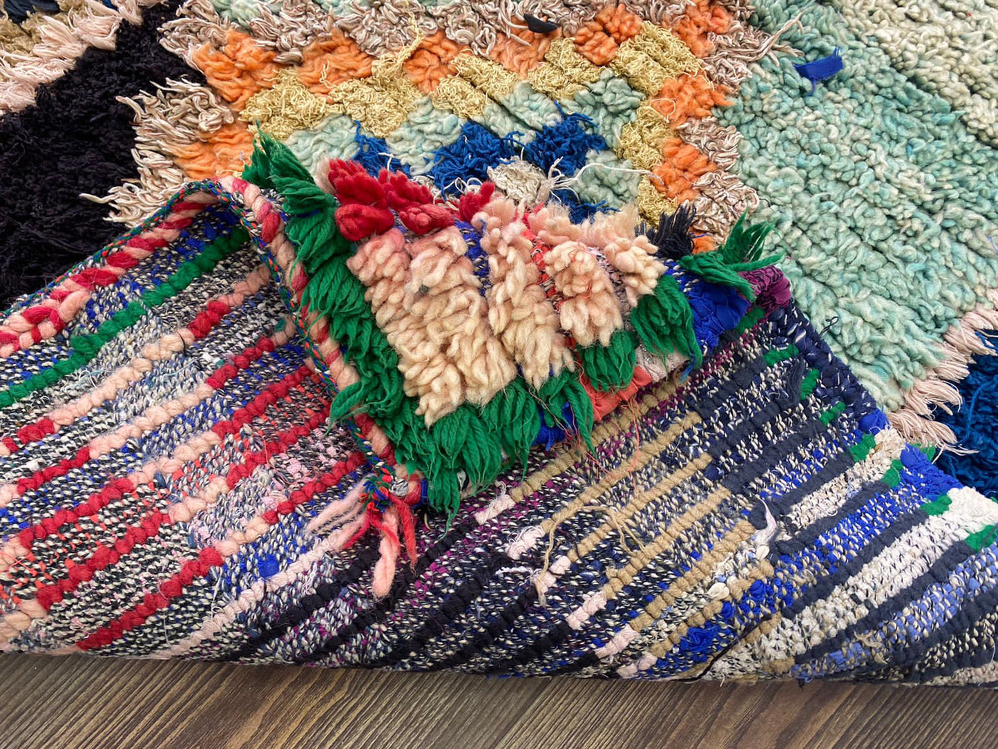 3x8 Colorful Moroccan runner Rugs, Handwoven Vintage Berber Rug.