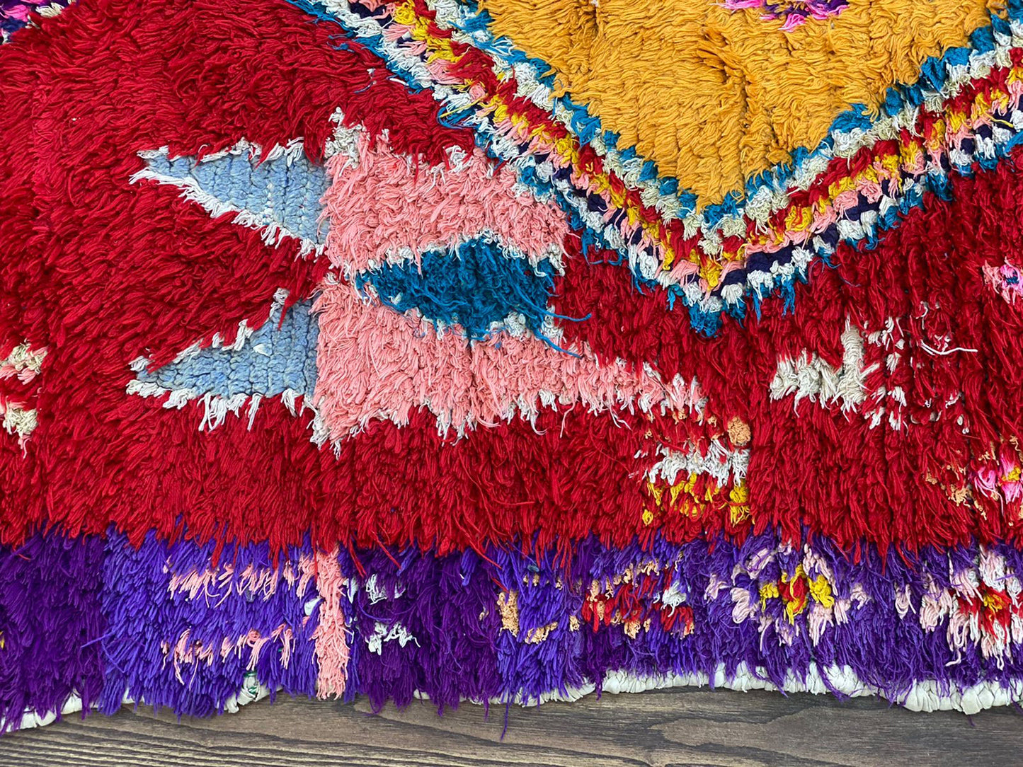3x7 Diamond Woven Vintage Rug, Moroccan red runner Rug.