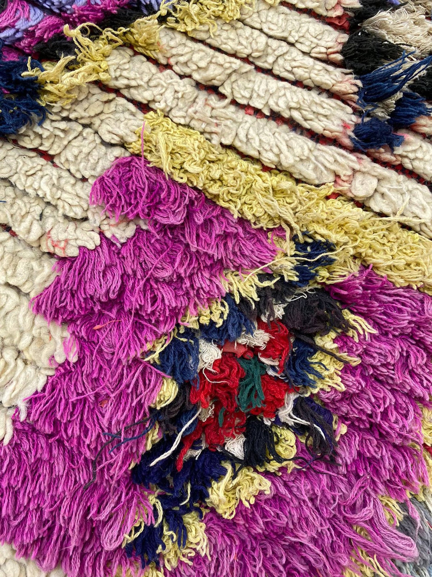 Vintage woven runner Rug, 3x7 Moroccan Berber used Rugs.