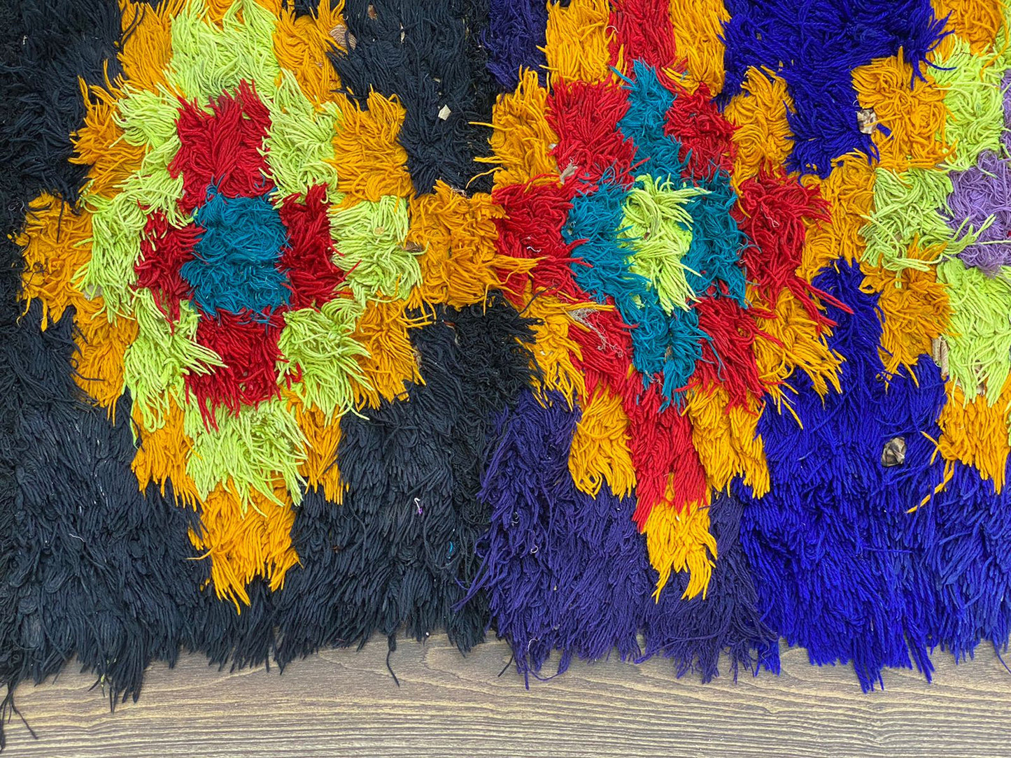 2x6 Hand woven vintage colorful narrow Small runner Rug.