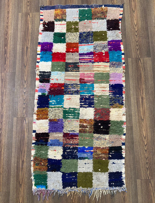 Petits tapis étroits colorés vintage 2x5.