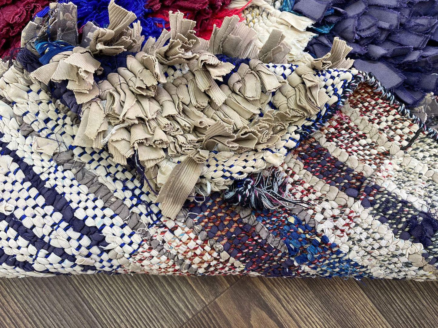 Narrow small Moroccan Berber runner Rug, 2x6 Colorful Handwoven Rugs.