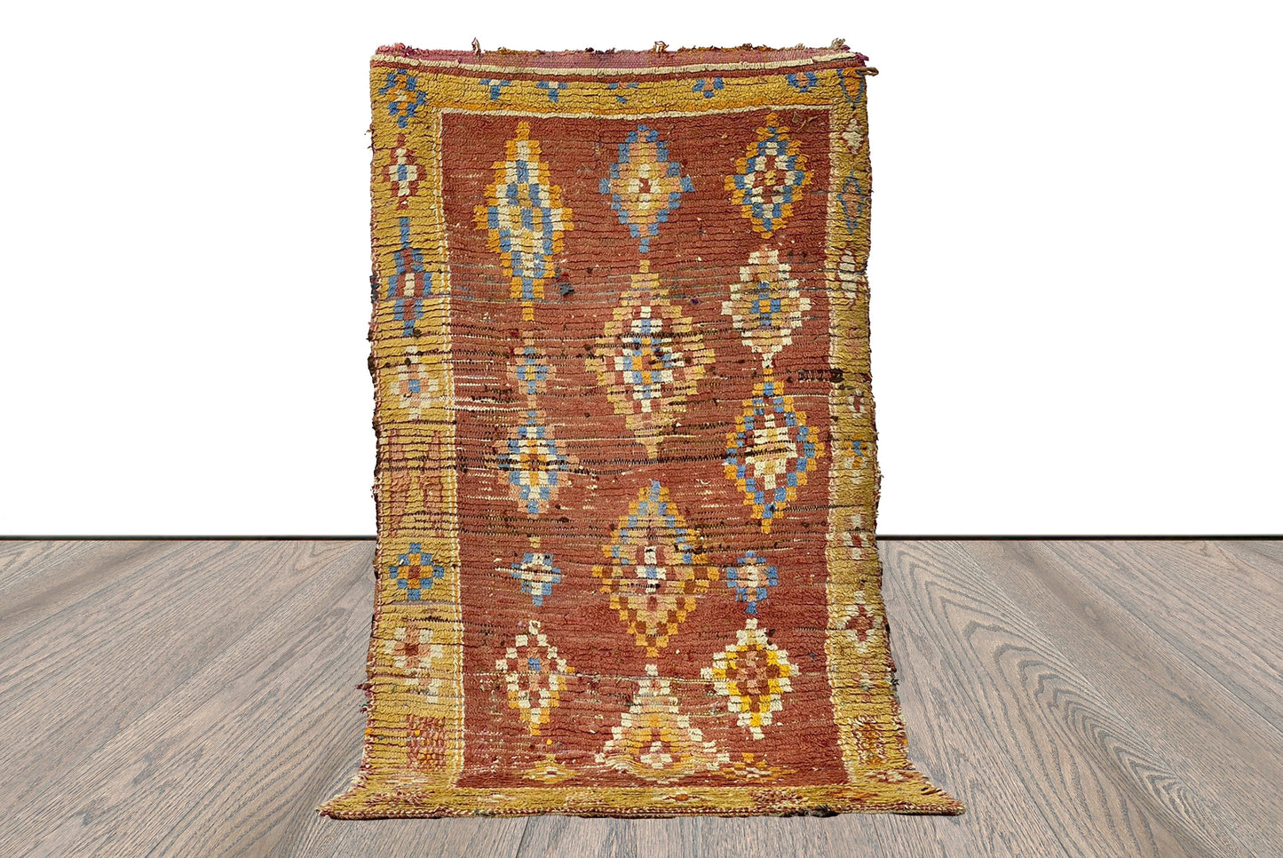 4x9 Extra large Moroccan Berber vintage area Rug. Faded used Berber Rugs.
