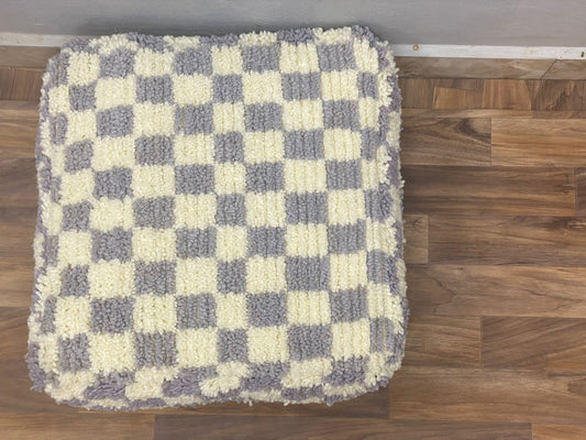 Pouf à carreaux, coussin de sol à carreaux marocain pour la décoration de la chambre.